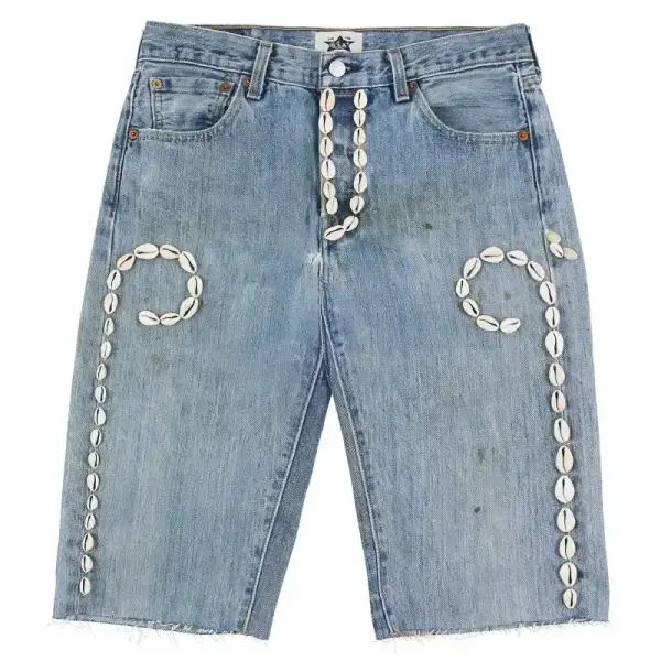 Cowrie Shell Denim Short | Medium Wash