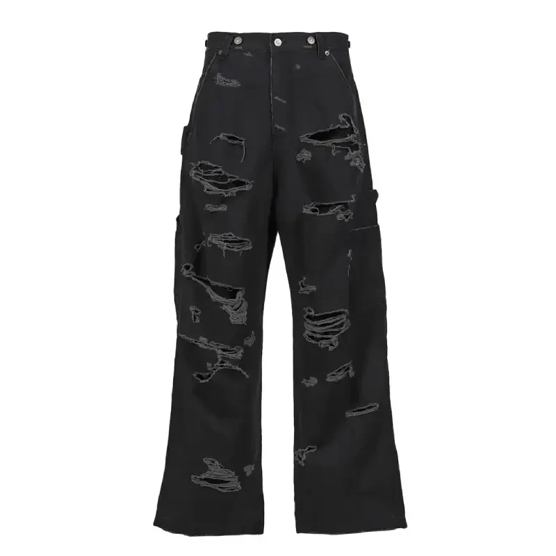 Distressed Patch Work Pants
