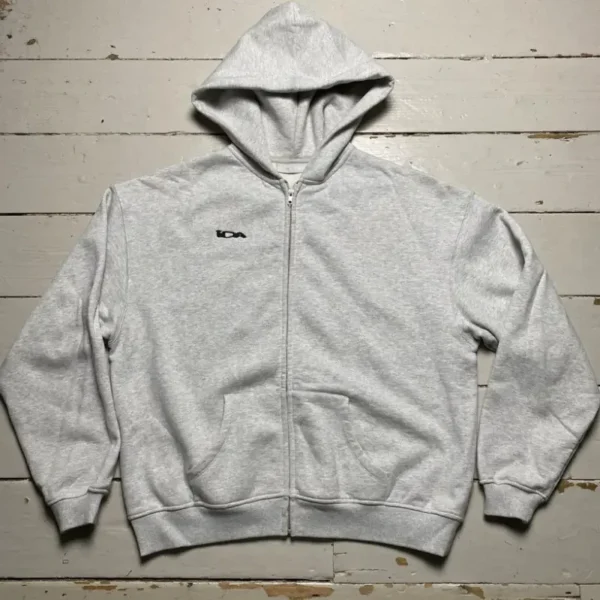 Grey IDA Supply Logo Zip-Up Hoodie