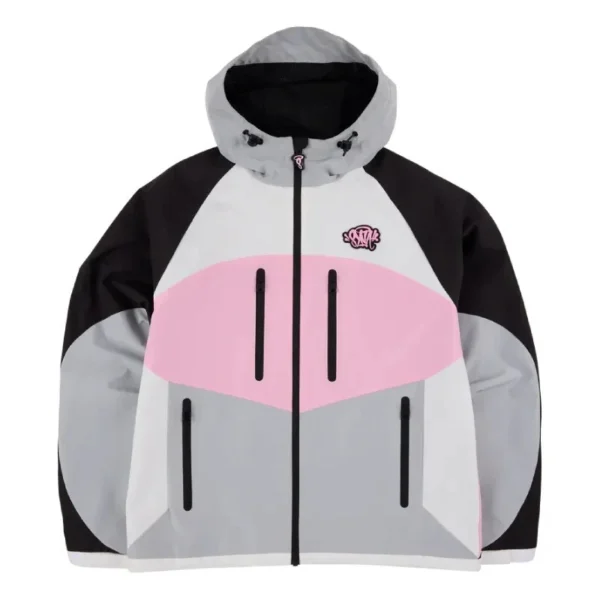 Grey/Pink SYNA World Dynamic Track Zip-Up Jacket