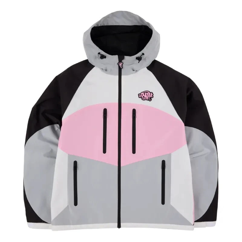 Grey/Pink Syna World Dynamic Track Zip-Up Jacket