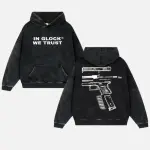 In Glock We Trust Hoodie Black/White