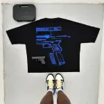 In Glock We Trust Oversized T-Shirt Black/Blue - 2