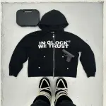 In Glock We Trust Zip Up Hoodie Black