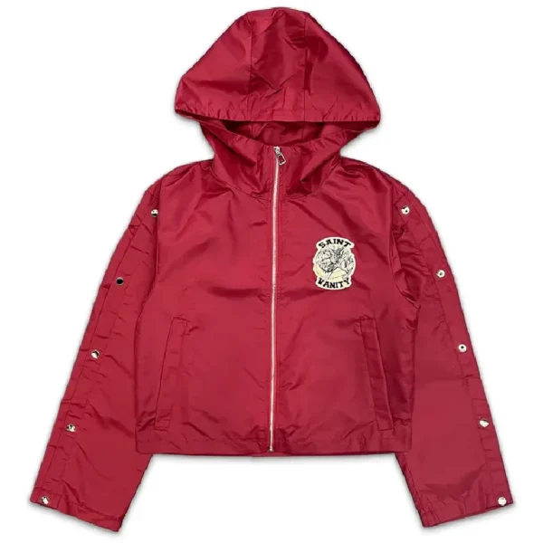 Maroon Saint Vanity Nylon Hooded Track Jacket