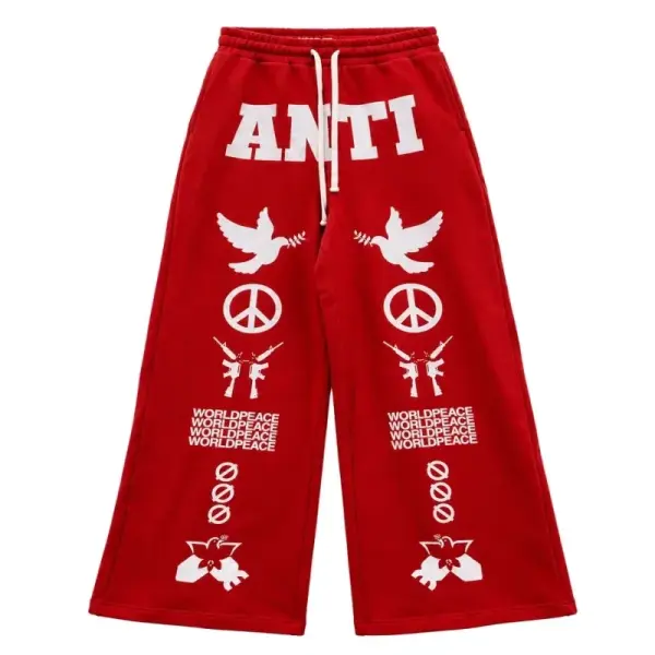 PEACE IN WAR ANTI SWEATPANTS (RED)