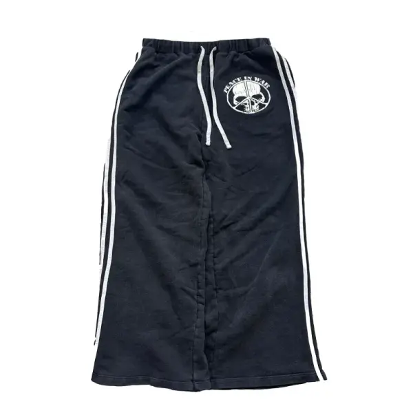 Peace In War Black Skull Sweats