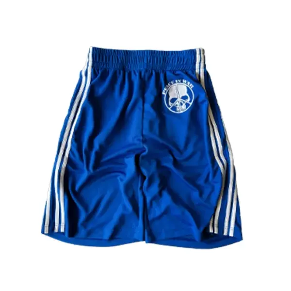 Peace In War Blue skull shorts