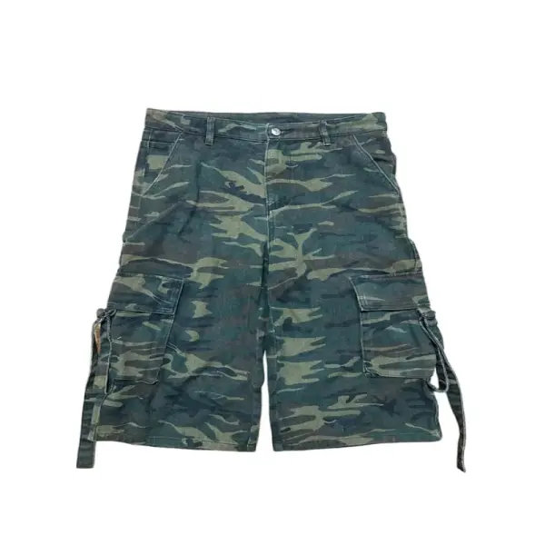 Peace in War Hidden Cargo Shorts - Camo