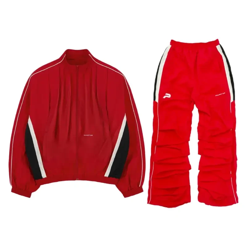 Pintuck Track Zip-Up Tracksuit