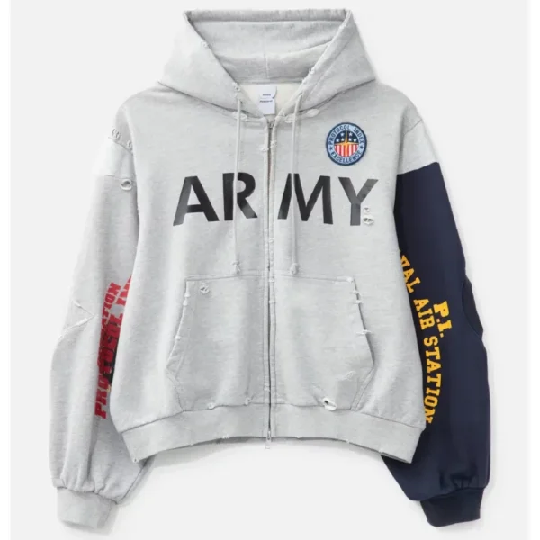 Reconstructed Zip-Up Hoodie