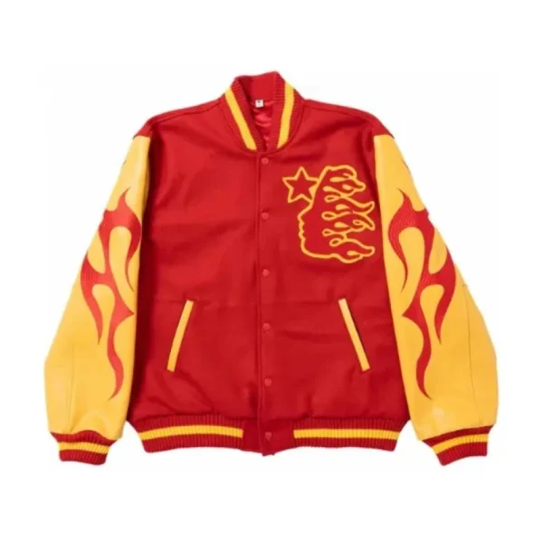 Red/Yellow Hellstar Werewolf Letterman Jacket