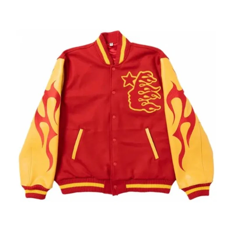Red/Yellow Hellstar Werewolf Letterman Jacket