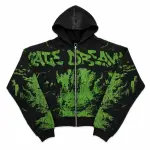 Vale Forever “Nightmare” Zip Up Hoodie Black/Green