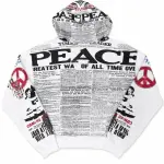 Vale Forever “Peace” Zip Up Hoodie White - 2