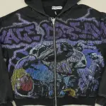 Vale Forever Raven Zip-Up Hoodie – Black/Multi - 4