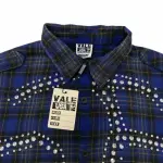 Vale Forever Rhinestone Plaid Flannel Blue/Black - 3