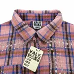 Vale Forever Rhinestone Plaid Flannel Pink/Black - 3