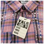 Vale Forever Rhinestone Plaid Flannel Pink/Black - 4