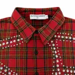Vale Forever Rhinestone Plaid Flannel Red/Black - 3