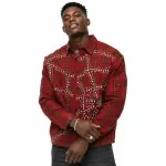 Vale Forever Rhinestone Plaid Flannel Red/Black - 5