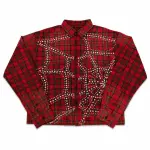 Vale Forever Rhinestone Plaid Flannel Red/Black