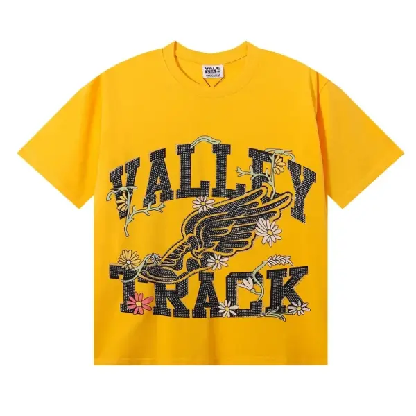 Vale Forever Valley Track Wing Graphic Tee ‘Yellow/Black/Floral’