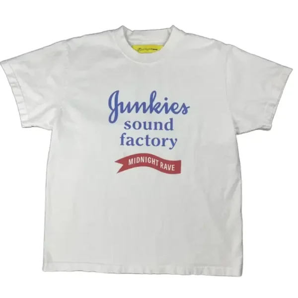 White Midnight Studios Rave Junkies Sound Factory Tee